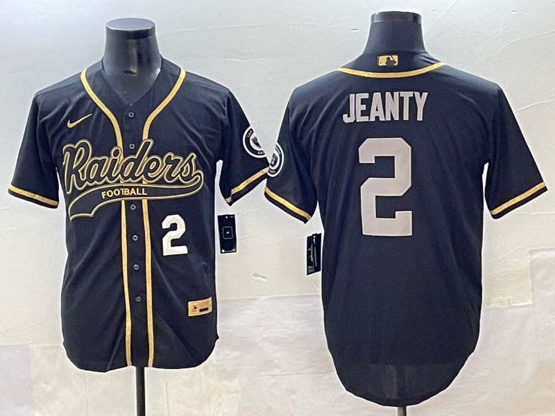 Men 2025 Oakland Raiders #2 Jeanty Black Joint Name Nike Limited NFL Jersey style 2->oakland raiders->NFL Jersey